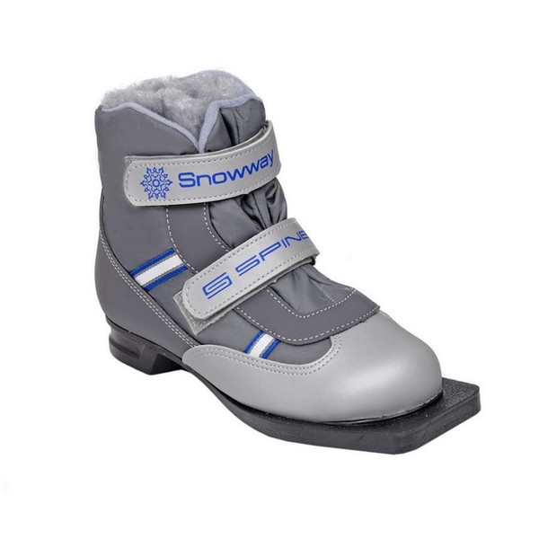 Ботинки для беговых лыж Spine Kids Velcro 104 серый 33-34 р.