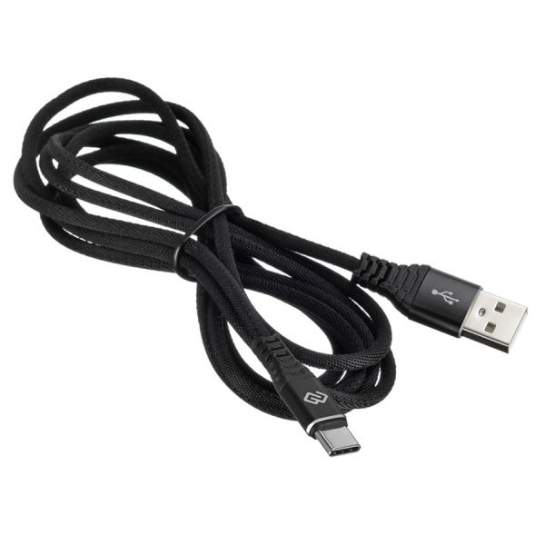 Кабель Digma TYPE-C-2M-BRAIDED-BLK USB (m)-USB Type-C (m) черный 2м